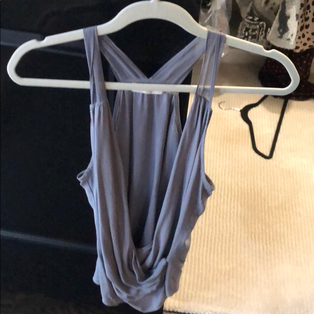 Grey Ramy Brook silk halter blouse
